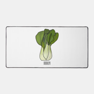 Bok choy cartoon illustration  desk mat