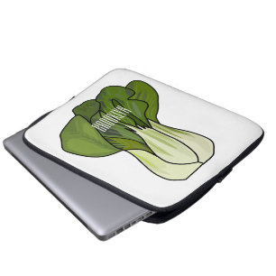 Bok choy cartoon illustration laptop sleeve