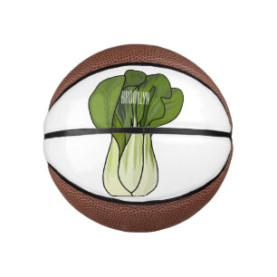 Bok choy cartoon illustration mini basketball