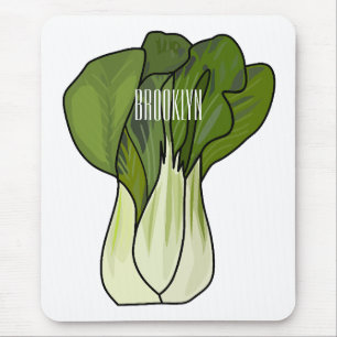 Bok choy cartoon illustration  mouse mat