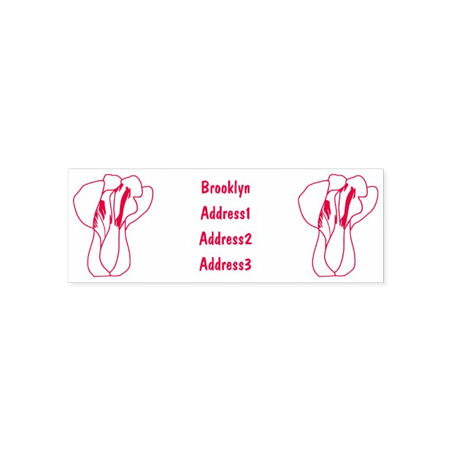 Bok choy cartoon illustration self-inking stamp (Design)