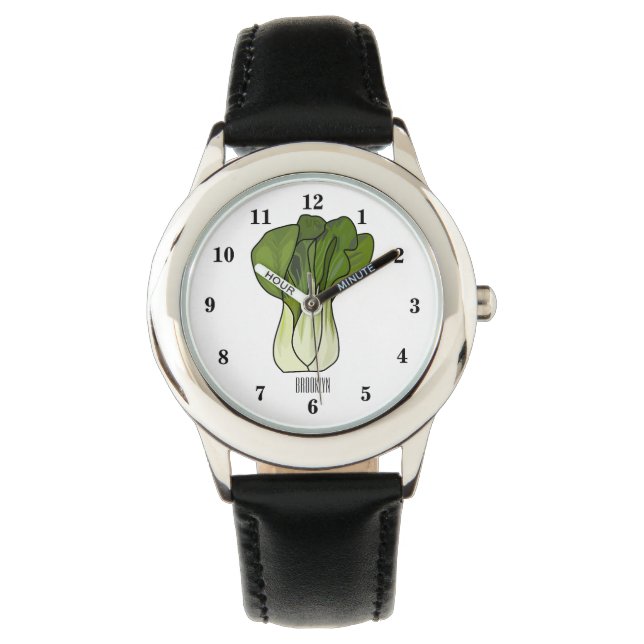 Bok choy cartoon illustration watch (Front)