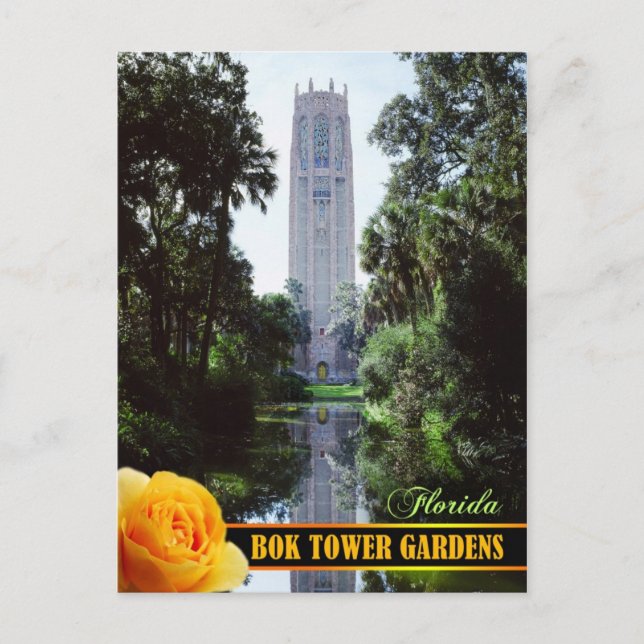 Bok Tower Gardens and Singing Tower, Florida Postcard (Front)