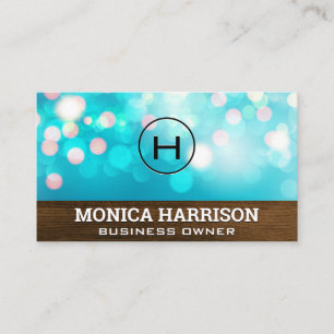 Boke Background   Wood Panel Business Card