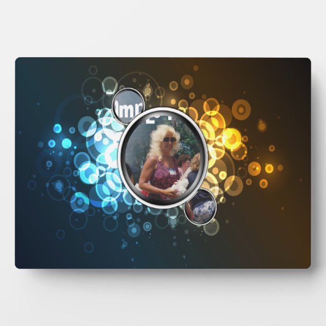 Bokeh 3 Framed Abstract Art Plaque (Front)