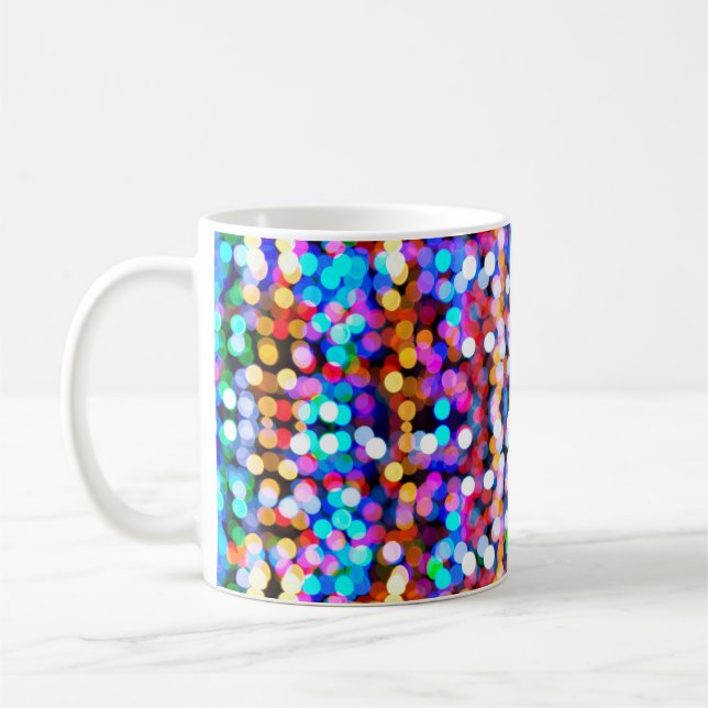 Bokeh abstract background blur coffee mug (Left)