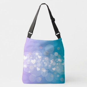 Bokeh and Hearts Crossbody Bag