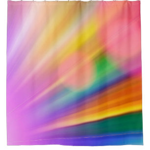Bokeh background light reflections shower curtain
