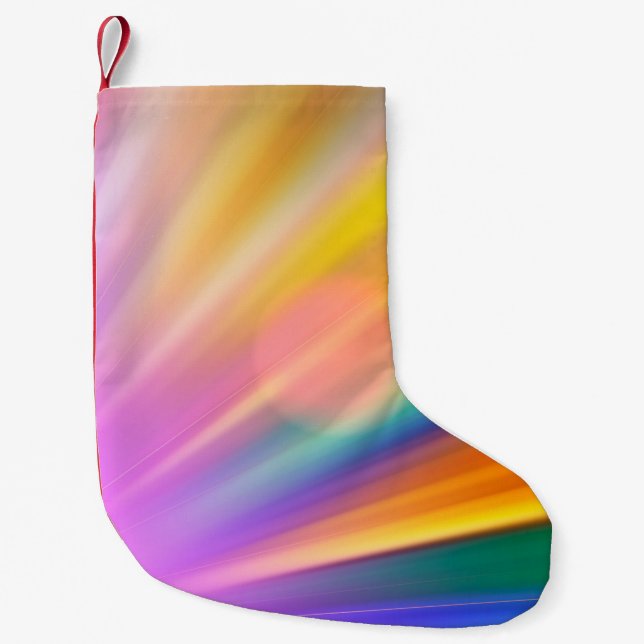 Bokeh background light reflections small christmas stocking (Front)