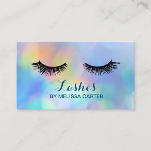 Bokeh Beauty Salon Makeup Artist Lash Extensions Business Card