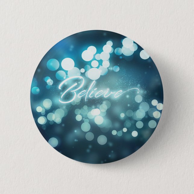 Bokeh Believe 6 Cm Round Badge (Front)