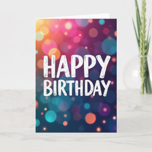 Bokeh Birthday Card