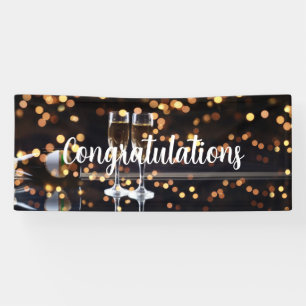 Bokeh Champagne Glasses Banner