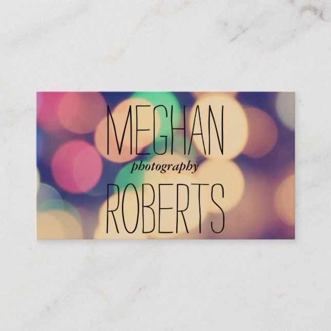 Bokeh | Colourful Business Card (Front)