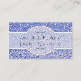 Bokeh Elegant Events Business Card Glitter