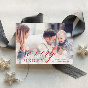 Bokeh Flare Holiday Photo Card