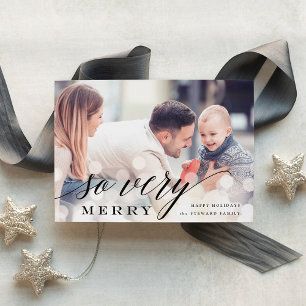Bokeh Flare Holiday Photo Card