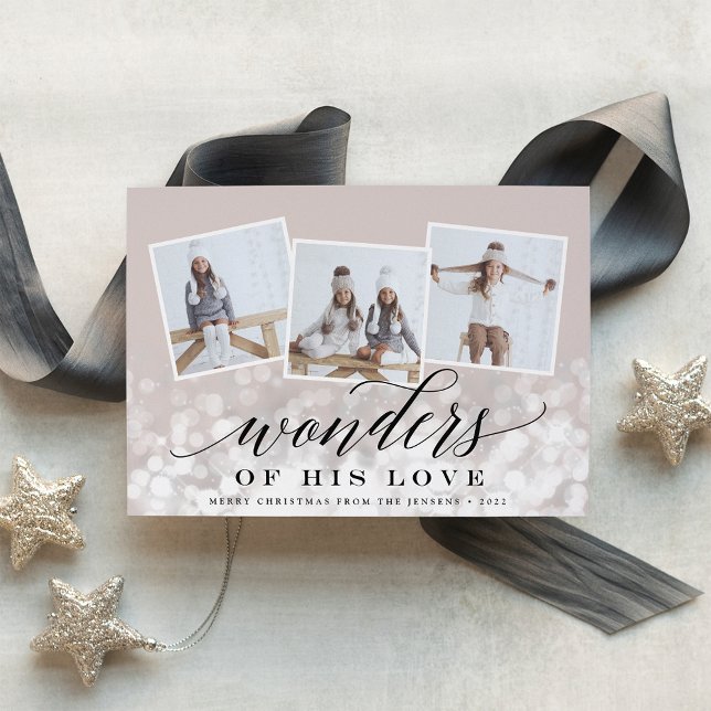 Bokeh Flare | Holiday Photo Collage Card (Creator Uploaded)