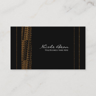 Bokeh Glam Black & Gold Chic Business Cards
