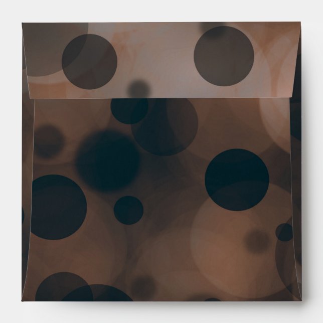 Bokeh Glam Brown Beige & Gold Invitation Envelopes (Back (Top Flap))