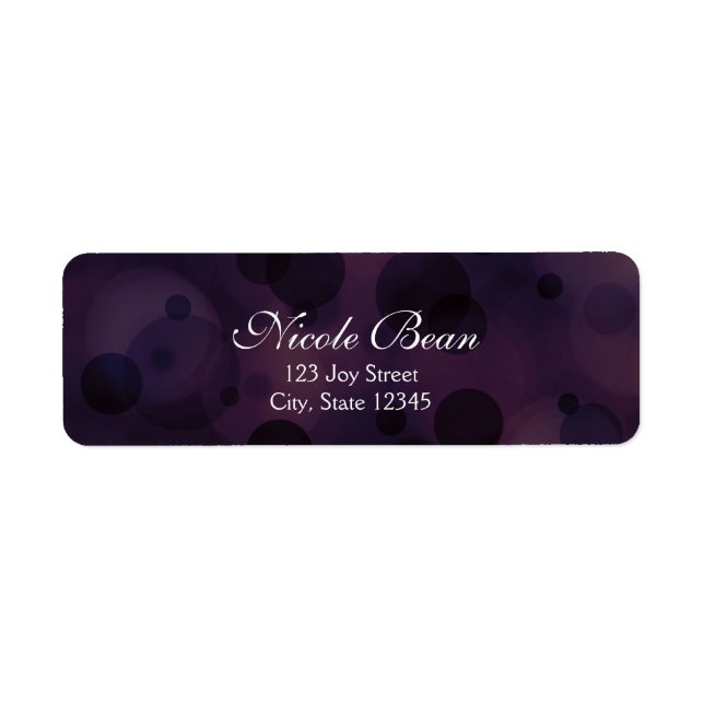 Bokeh Glam Purple & Gold Address Labels (Front)