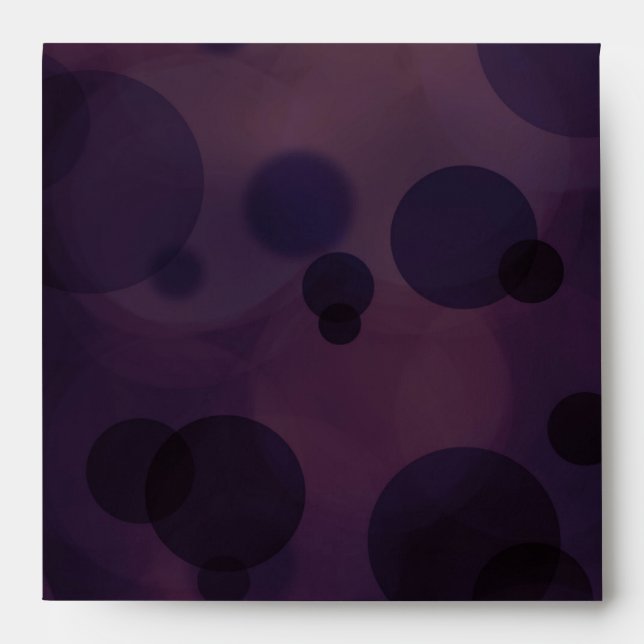 Bokeh Glam Purple & Gold Invitation Envelopes (Front)