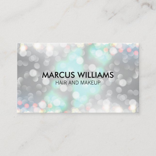 Bokeh Hair and makeup Business Card (Front)