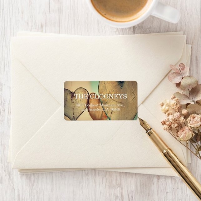Bokeh Hearts Wedding Address Labels (Creator Uploaded)