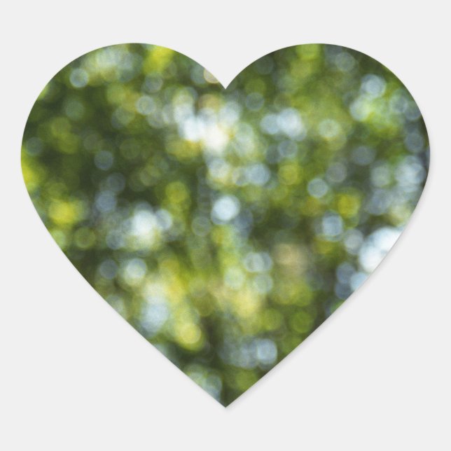 Bokeh in Spring Heart Sticker (Front)