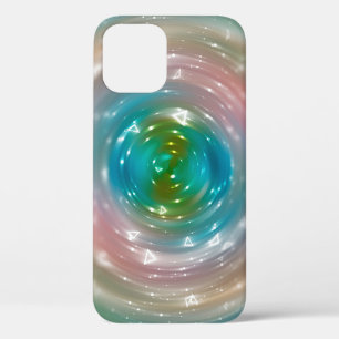 Bokeh light, shimmering blur spot lights on multic iPhone 12 case