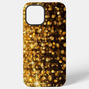 bokeh lights, decoration, stones, background, gold iPhone 12 pro max case