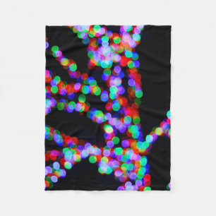 Bokeh lights fleece blanket