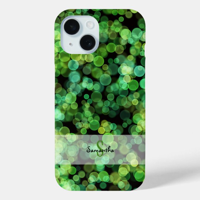 Bokeh Lights in Shades of Green Case-Mate iPhone Case (Back)