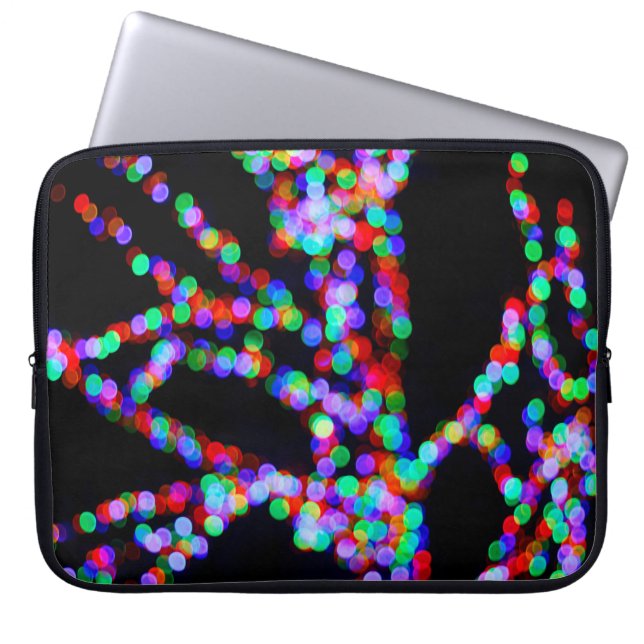 Bokeh lights laptop sleeve (Front)
