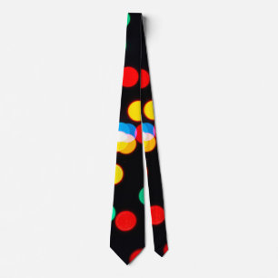 Bokeh Lights On a Black Background Tie