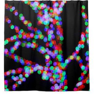 Bokeh lights shower curtain