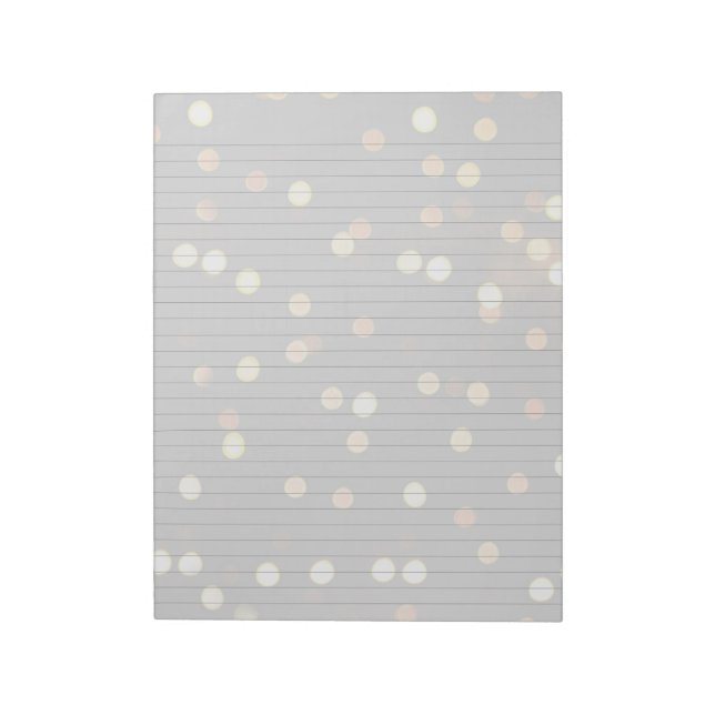 Bokeh Lights Stationery Lined Notepad (Rotated)
