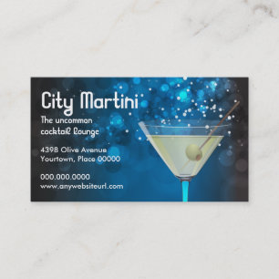 Bokeh Martini Business Card