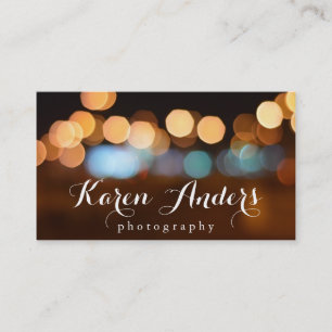 Bokeh Night Lights Business Card