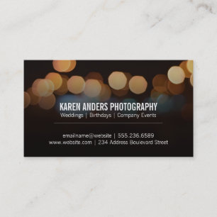 Bokeh Night Lights II Business Card