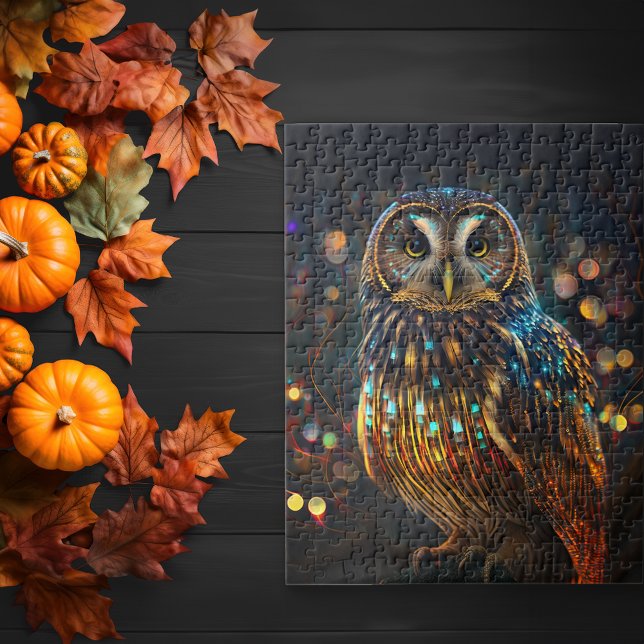 Bokeh Owl of Light Jigsaw Puzzle (Creator Uploaded)