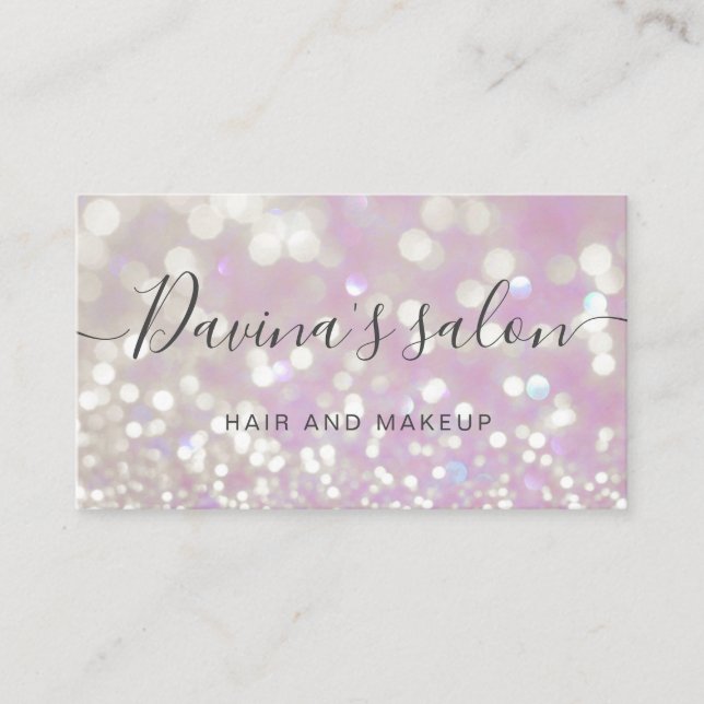 bokeh pastel crystal luxurious Business Card (Front)
