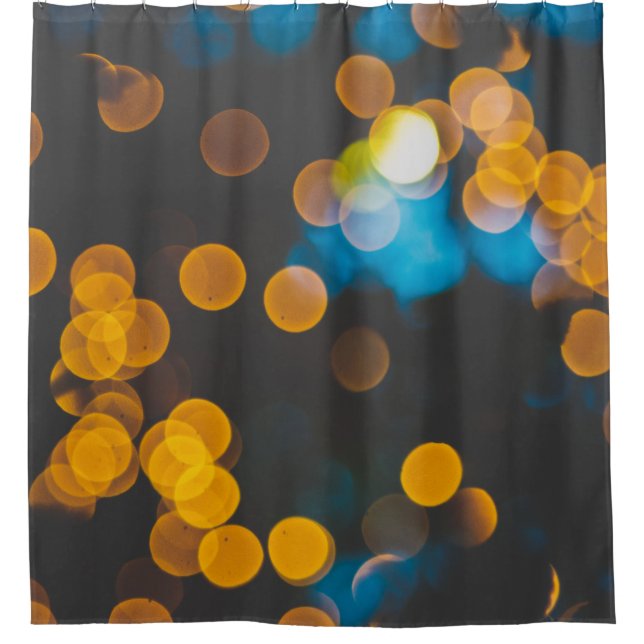 Bokeh photography digital wallpaper shower curtain (Front)