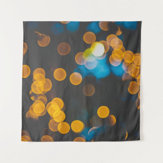 Bokeh photography digital wallpaper tapestry (Front)