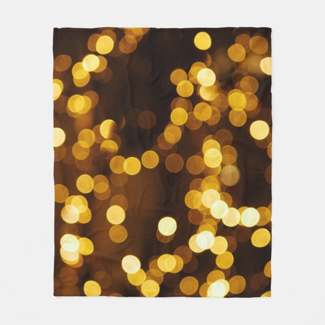 Bokeh photography fleece blanket (Front)