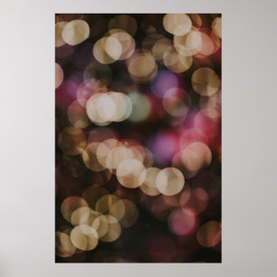 Bokeh photography of lights poster