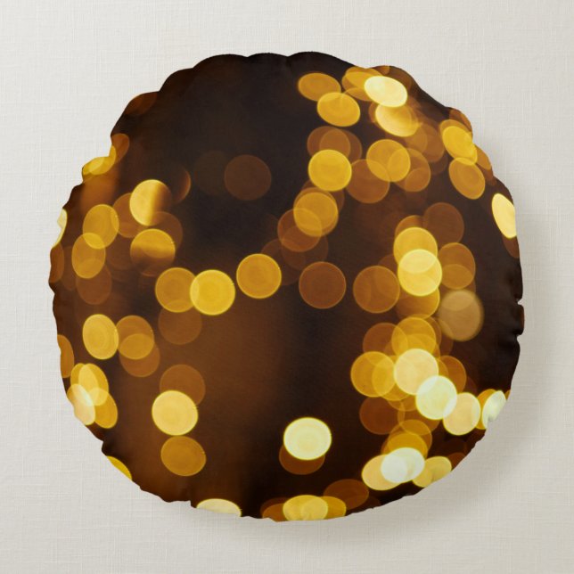 Bokeh photography round cushion (Front)