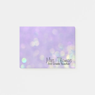 Bokeh Post It Notes 4x3 (Purple)