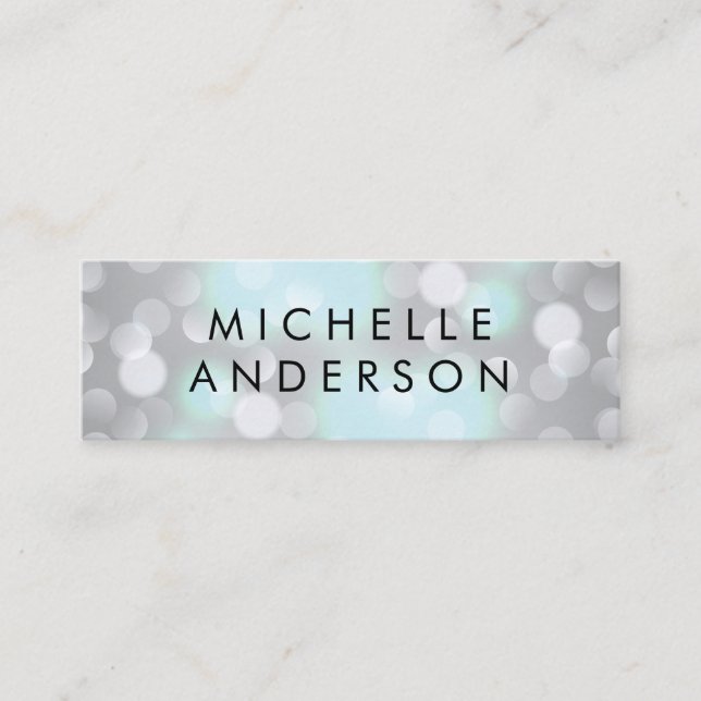 Bokeh Shine Mini Business Card (Front)