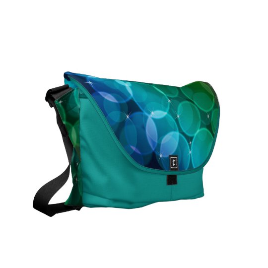Bokeh sparkle messenger bag